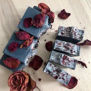 Activated Charcoal Rose | All Natural Handcrafted Body Soap Bar